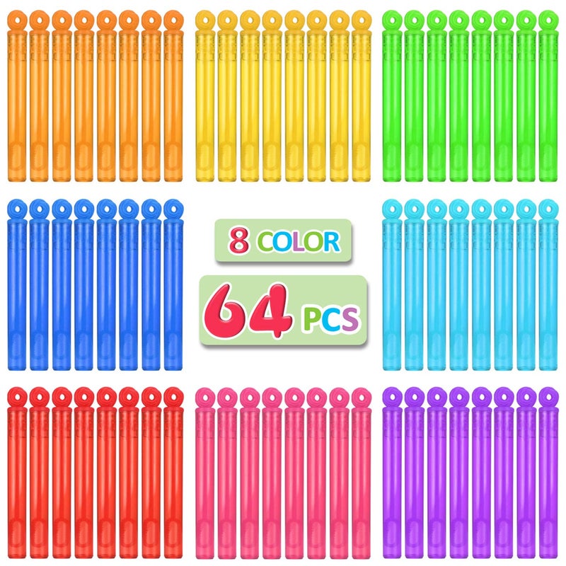 Laxdacee Bubble Wands Halloween Party Favors Pack of 64, Mini Neon Bubble Wands | Odor-Free Non-Toxic Kidsâ€™ Bath Toy/Birthday Treats Bubble Maker Toys for Kids | Outdoor Summer Events & Celebration Toy Gift - Image 3